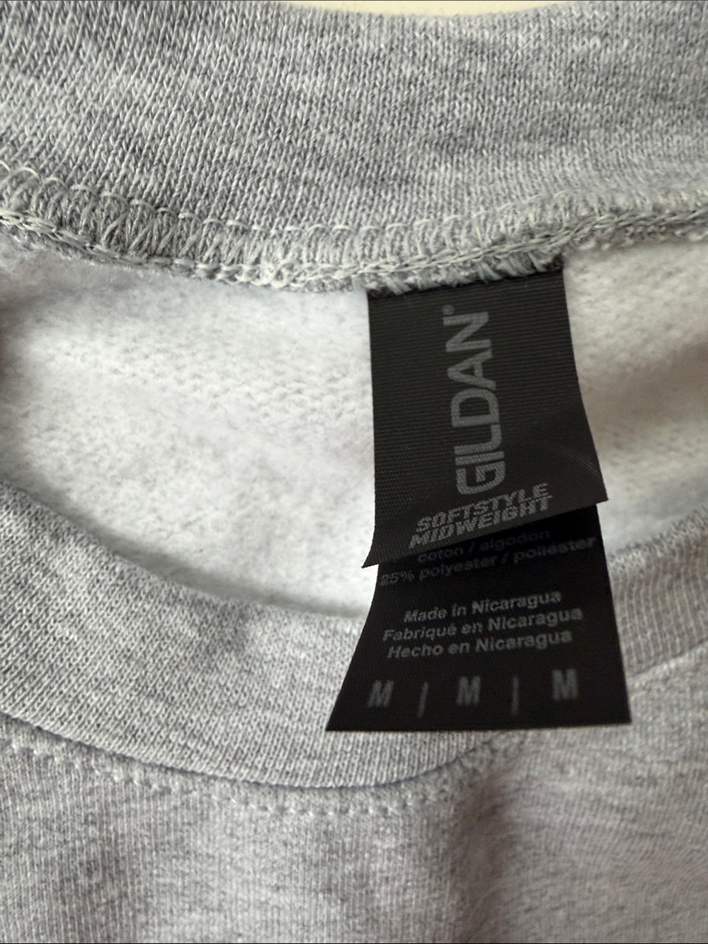 Gildan Gray University of Maryland Crewneck Sweatshirt with Red Print - Picture 6 of 6